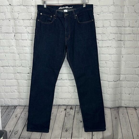 Eddie Bauer Dark Wash Slim Fit Jeans size 33x30 - Picture 1 of 8